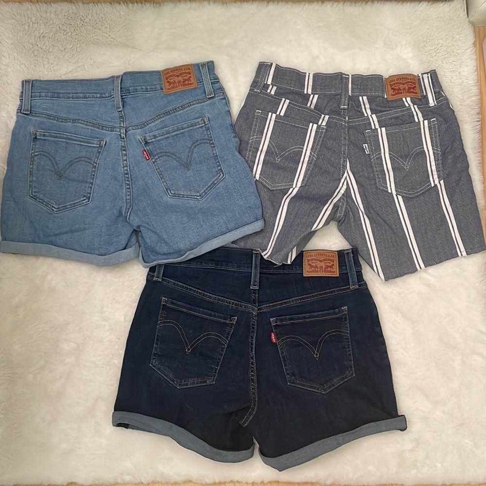 Levi’s Bundle of 3 Mid Length Denim Shorts